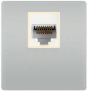 Интернет розетка Fede RJ-45 (Chrome, белый) Интернет розетка Fede RJ-45 (Chrome, белый)