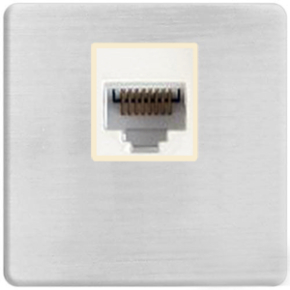 Интернет розетка Fede RJ-45 (Nickel Satin, белый) Интернет розетка Fede RJ-45 (Nickel Satin, белый)