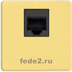 Интернет розетка Fede RJ-45 (Bright Gold, черный)