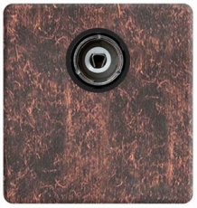 Розетка телевизионная оконечная с IEC male коннектором (Rustic Copper, черный)