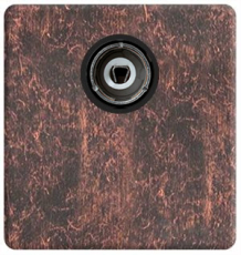 Розетка телевизионная оконечная с IEC male коннектором (Rustic Copper, черный) Розетка телевизионная оконечная с IEC male коннектором (Rustic Copper, черный)