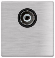 Розетка телевизионная оконечная с IEC male коннектором (Nickel Satin, черный) Розетка телевизионная оконечная с IEC male коннектором (Nickel Satin, черный)