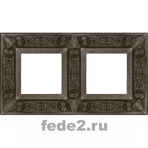 Рамка Granada 2 поста (Antique Silver) | Артикул: FD01412AS