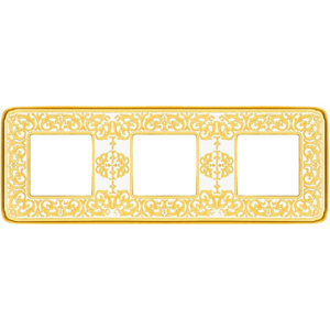 Рамка Emporio 3 поста (золото - патина) Рамка Emporio 3 поста (золото - патина)