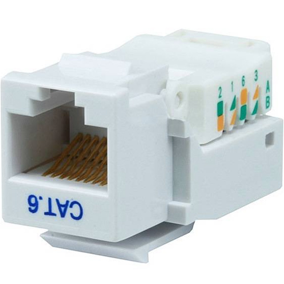 Разъем компьютерный RJ-45 cat.6e tool-free (Белый) Разъем компьютерный RJ-45 cat.6e tool-free (Белый)